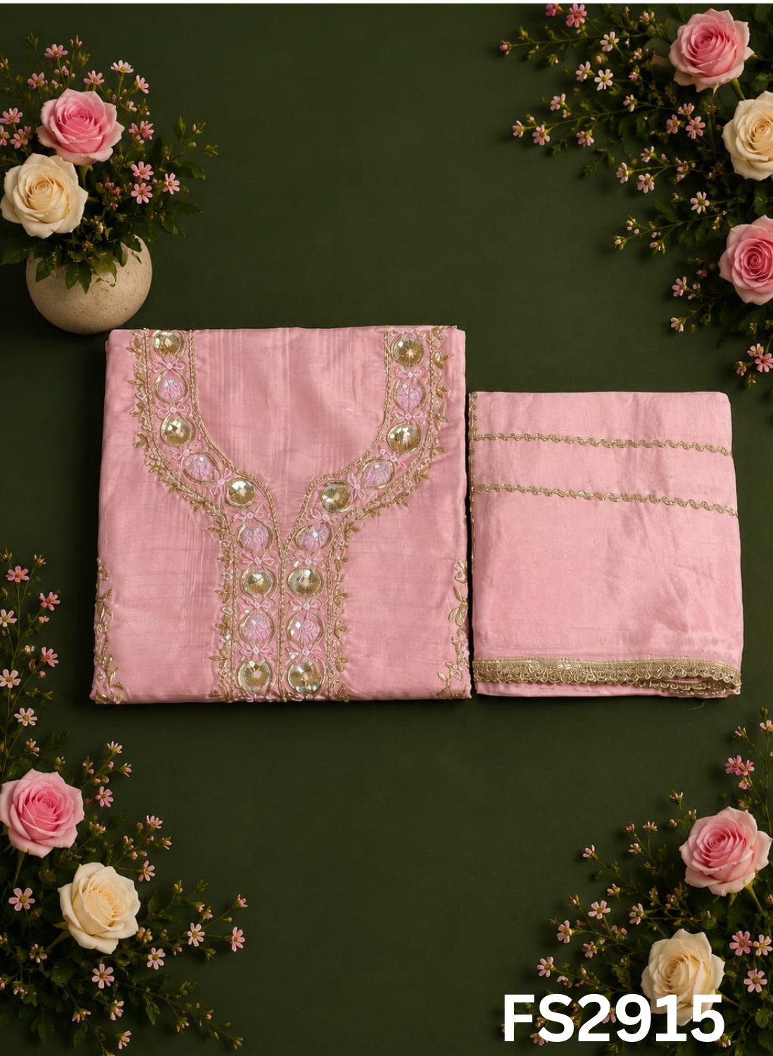 FS2915 | Raw Silk  | Party Wear | Wedding | Jaggo | Festival