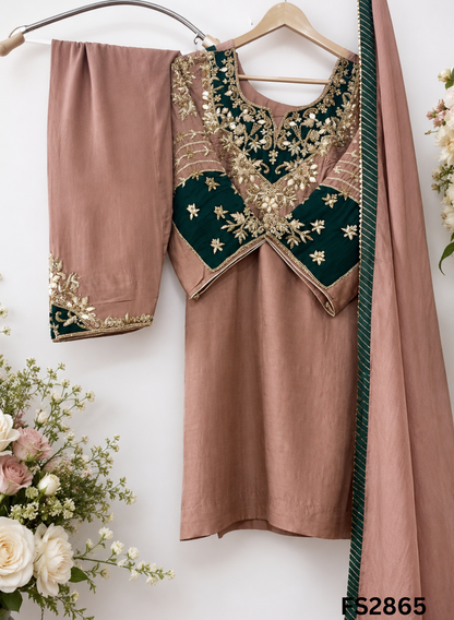 FS2865 | Twill Organza | Party Wear | Wedding | Jaggo | Festival