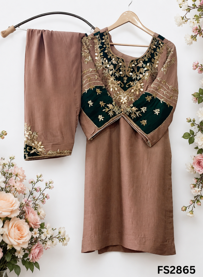 FS2865 | Twill Organza | Party Wear | Wedding | Jaggo | Festival