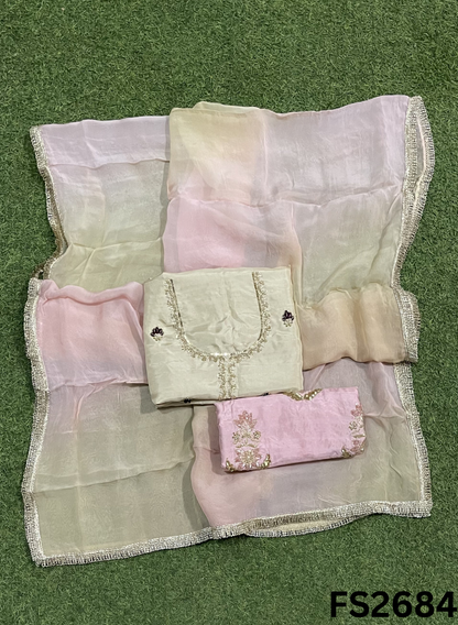 FS2684 | Raw Silk | Party Wear | Wedding | Jaggo | Ring Ceremony | Festival