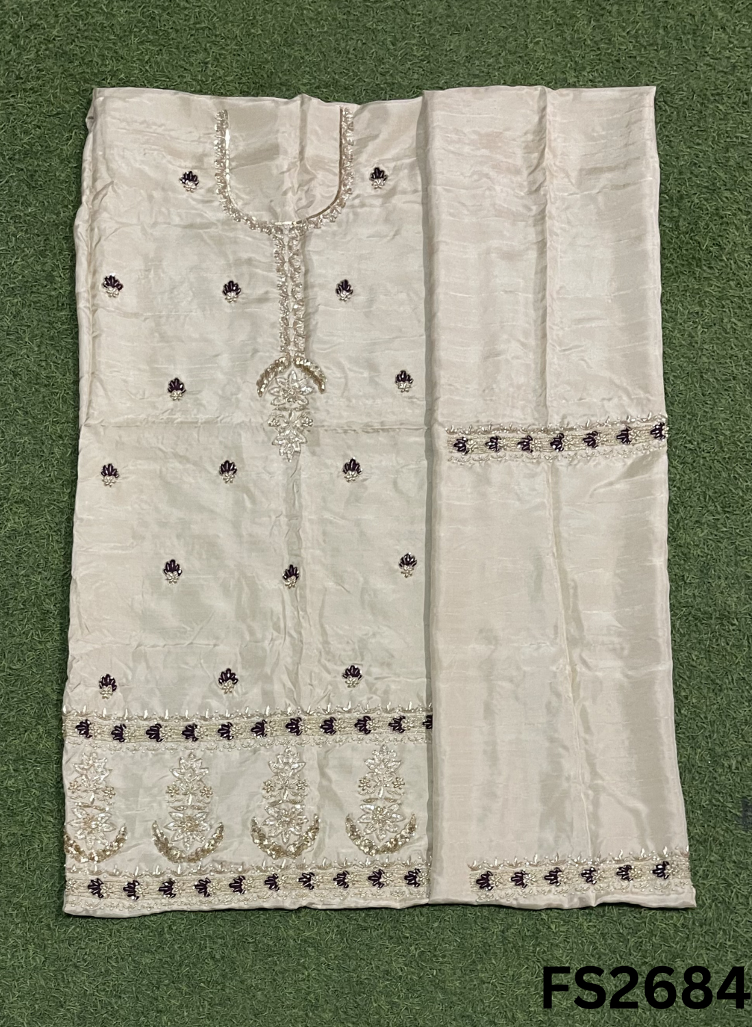 FS2684 | Raw Silk | Party Wear | Wedding | Jaggo | Ring Ceremony | Festival