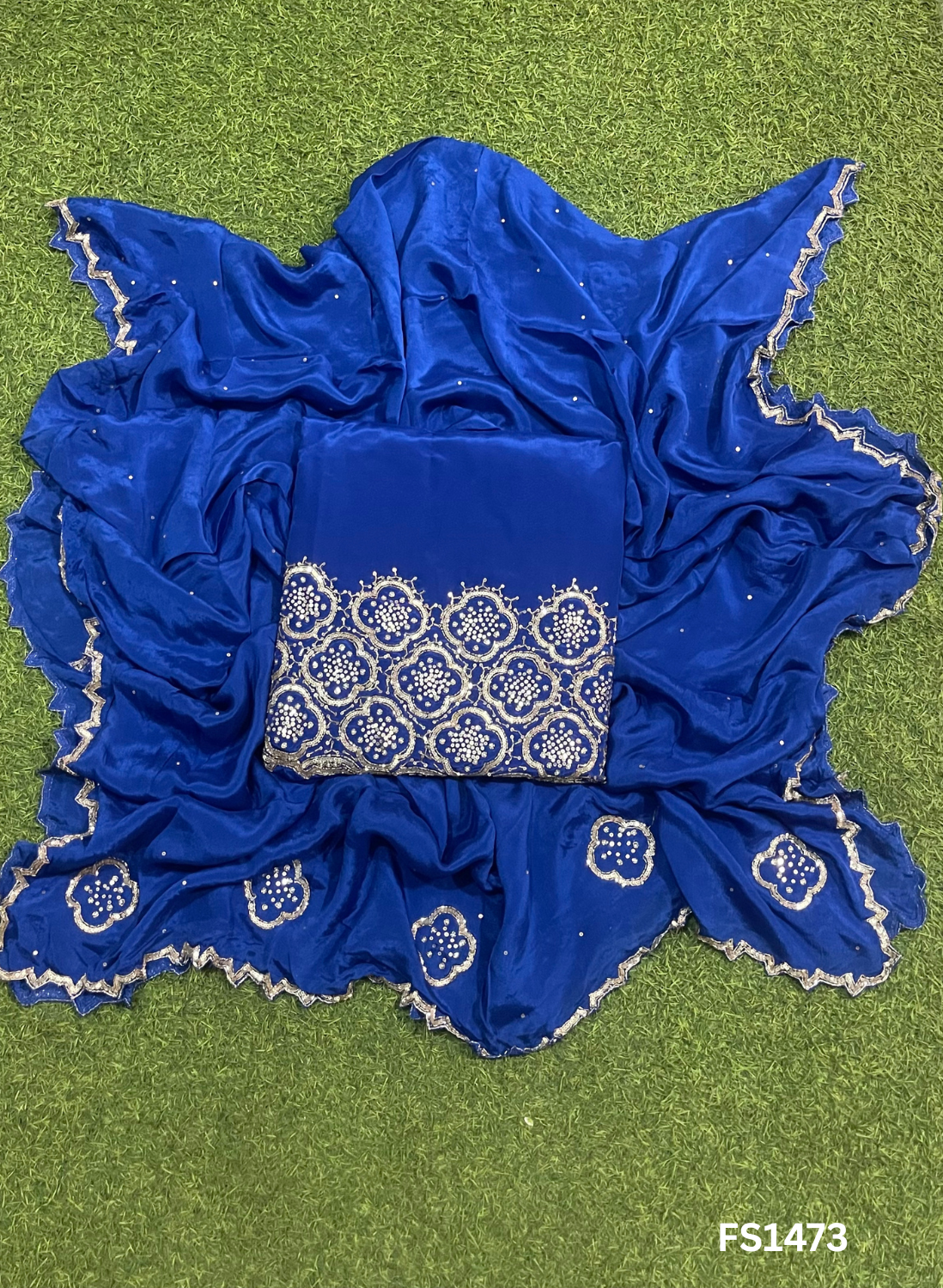 FS1473 | Royal blue | Crepe Suit | Wedding | Party Wear | Casual wear | Festival Suit |