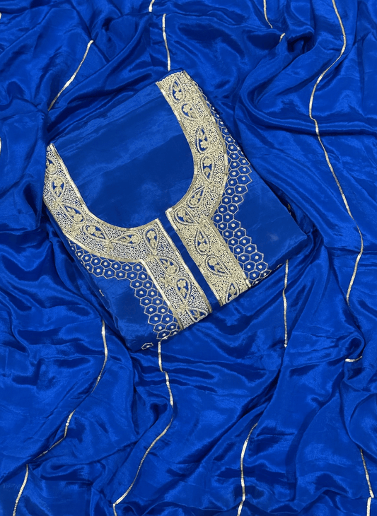 Royal blue Crepe | Crepe Suit | Wedding | Party Wear | Ring Ceremony | Festival Suit