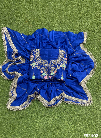 FS2403 | Royal blue | Silk Suit | Wedding | Party Wear | Casual wear | Festival Suit | |