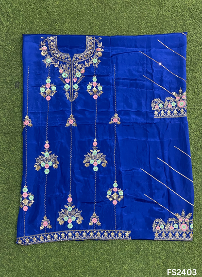 FS2403 | Royal blue | Silk Suit | Wedding | Party Wear | Casual wear | Festival Suit | |