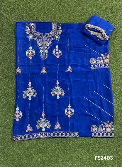 FS2403 | Royal blue | Silk Suit | Wedding | Party Wear | Casual wear | Festival Suit | |