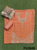 FS2848 | Rust | Raw Silk | Kurti-lehnga | Party Wear | Wedding | Jaggo | Festival