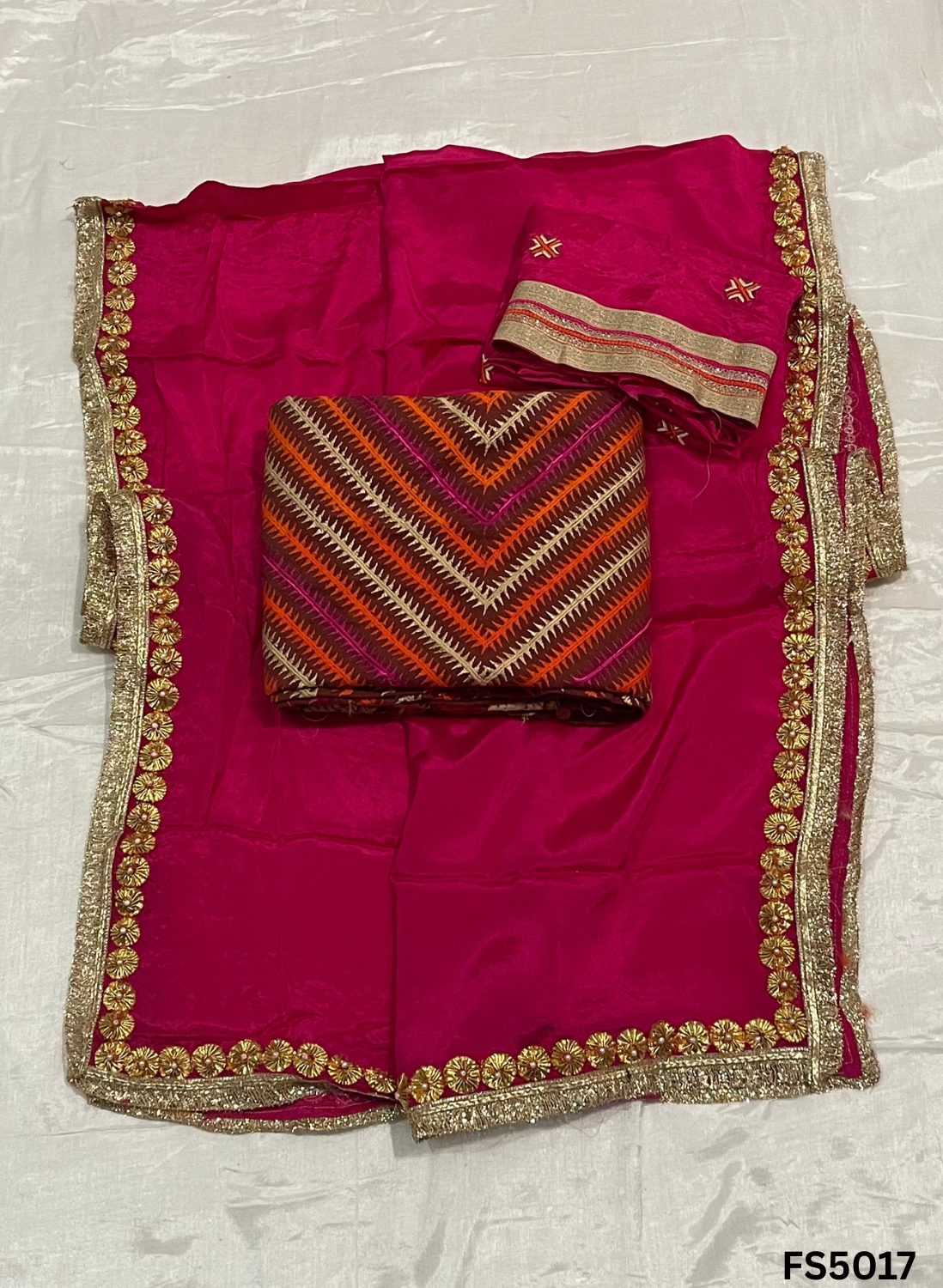 FS5017 | Rust Shade | Phulkari  Suit | Party Wear | Wedding Suit | Jaggo Suit  | Festival Suit