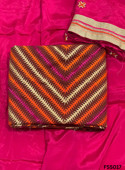 FS5017 | Rust Shade | Phulkari  Suit | Party Wear | Wedding Suit | Jaggo Suit  | Festival Suit