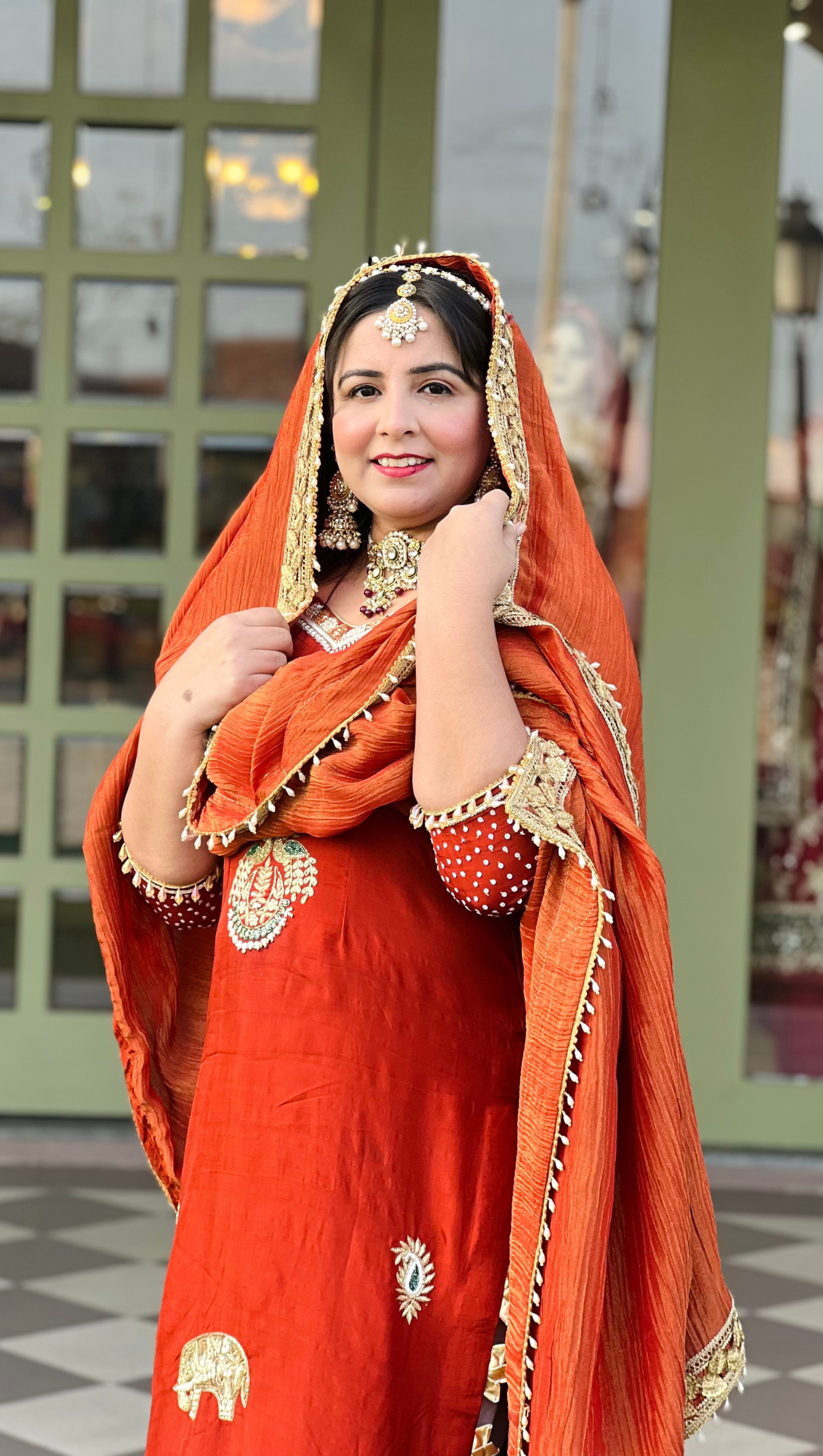 Rust shade | Raw Silk Suit | Party Wear | Wedding | Jaggo | Festival | FS17