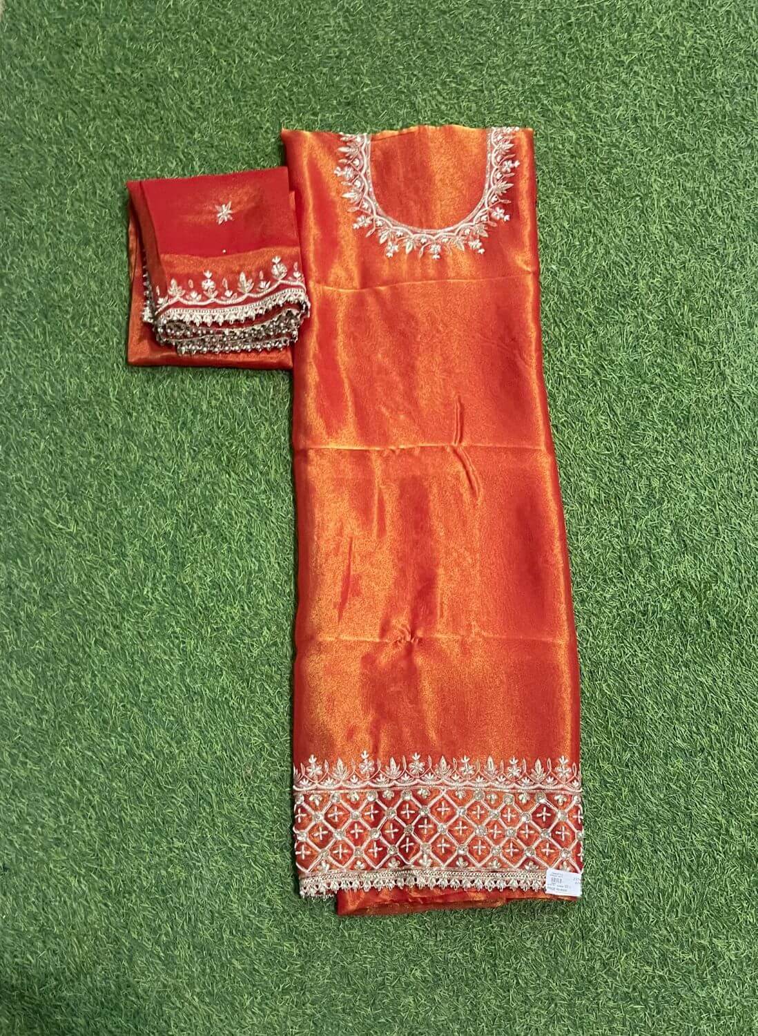 FS209 | Rust | Shimmer Suit | Party Wear | Wedding | Jaggo | Ring Cere ...