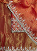FS209 | Rust | Shimmer Suit | Party Wear | Wedding | Jaggo | Ring Ceremony | Festival |