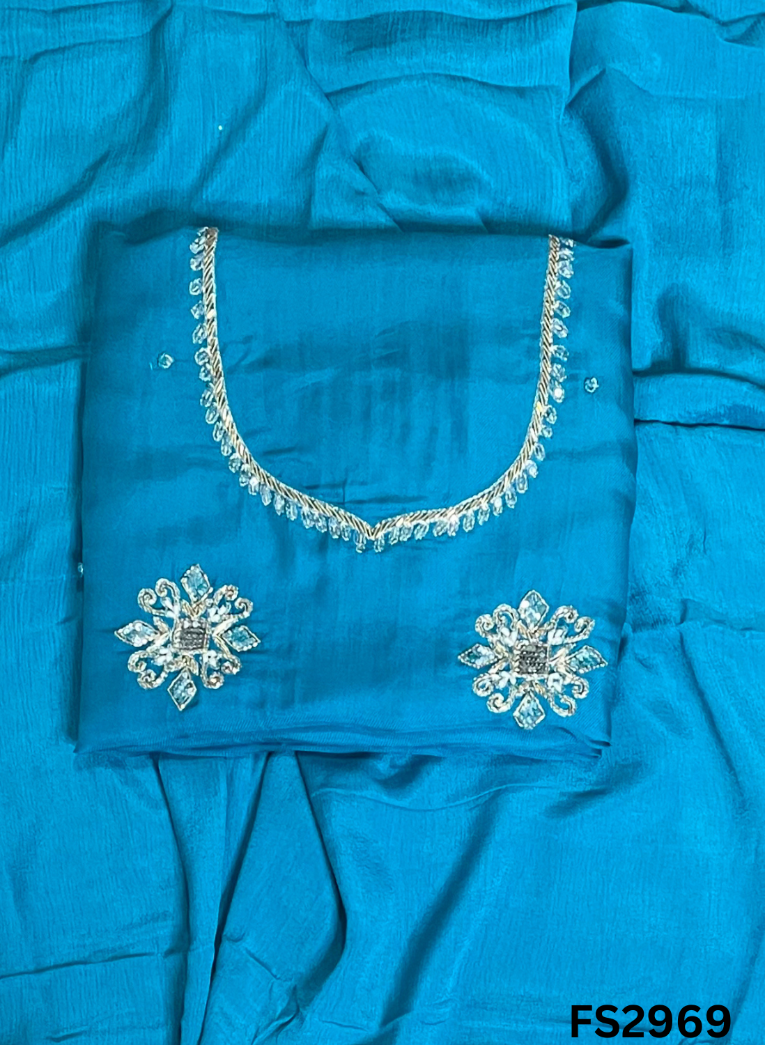 FS2969 | Satin Crepe | Party Wear | Wedding | Jaggo | Ring Ceremony | Festival