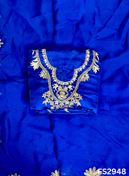 FS2948 | Satin Crepe | Party Wear | Wedding | Jaggo | Ring Ceremony | Festival