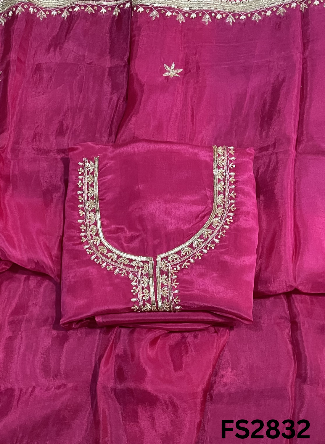 FS2832 | Satin Organza Suit | Casual wear | Summer Suits | Regular wear