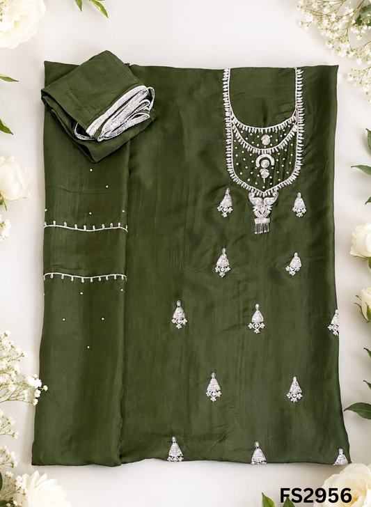 FS2956 | Satin Organza Suit | Party Wear | Jaggo Wear | Festival Wear