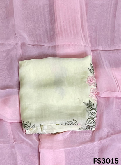 FS3015 | Satin Organza Suit | Party Wear | Jaggo Wear | Festival Wear |