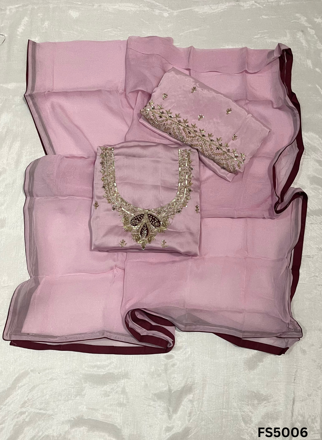 FS5006 | Satin Organza Suit | Party Wear | Ring Ceremony | Festival Suit |