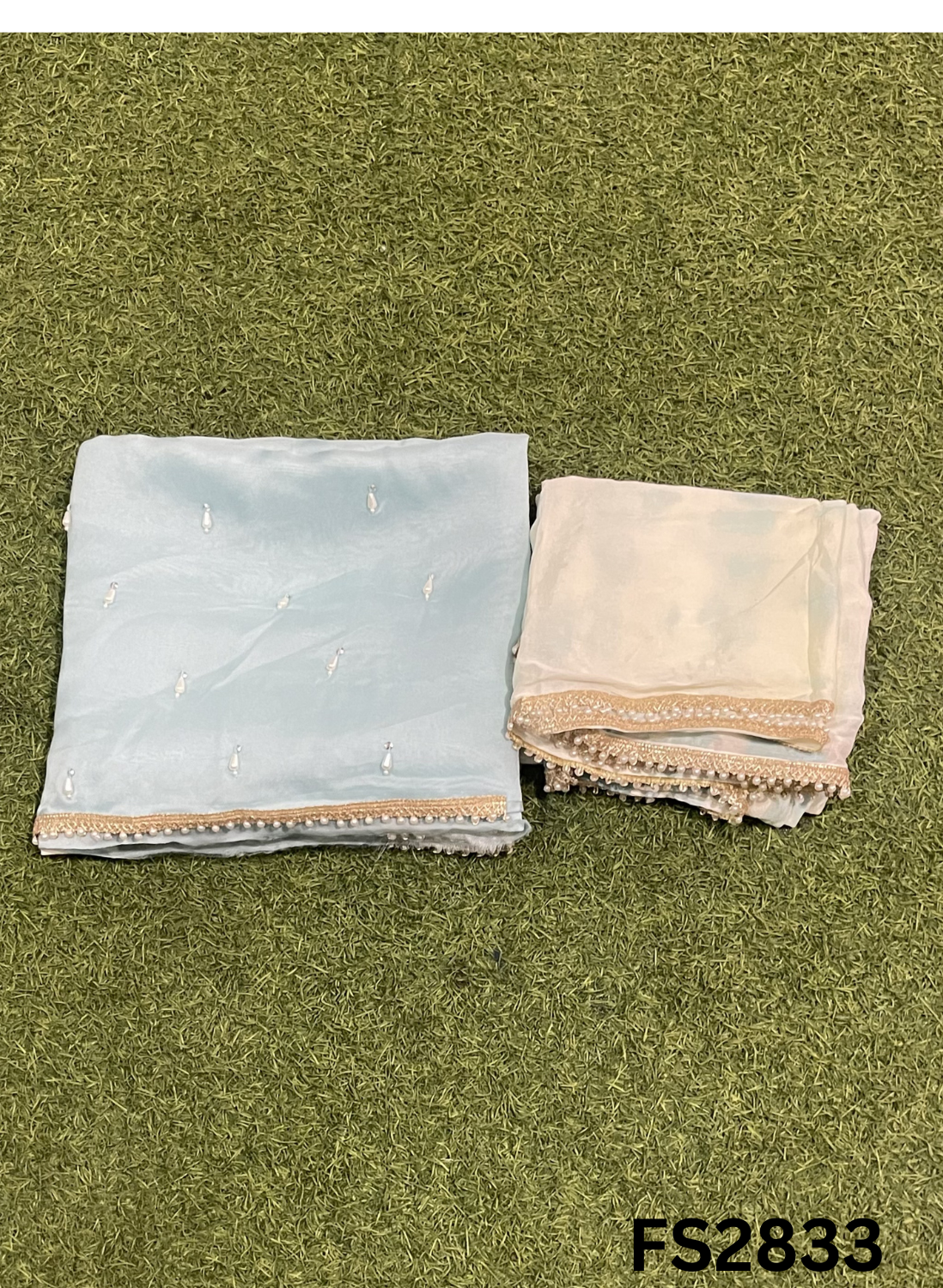 FS2833 |  Satin Organza Suit | Casual wear  | Summer Suits | Regular wear