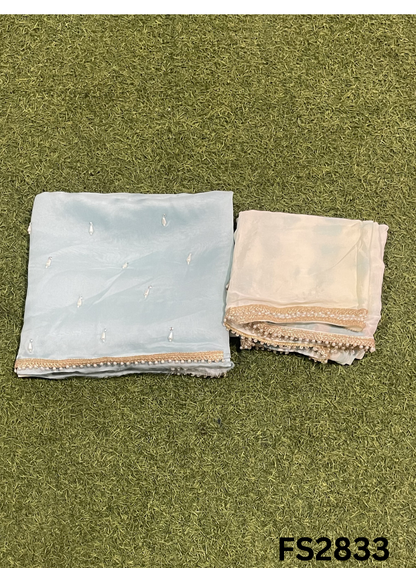 FS2833 |  Satin Organza Suit | Casual wear  | Summer Suits | Regular wear