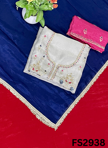 FS2938 | Self-Print | Shimmer Suit | 3rD Suit | Party Wear | Wedding | Jaggo | Ring Ceremony | Festival
