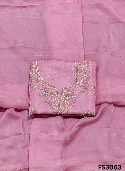 FS3063 | Self-Print | Shimmer Suit  | Party Wear | Wedding | Jaggo | Ring Ceremony | Festival | Contrast |&nbsp;