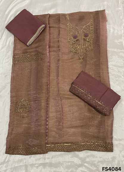 FS4084 | Self Print Shimmer Suit | Party Wear | Wedding | Jaggo | Ring Ceremony | Festival  |