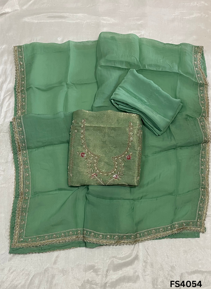 FS4054 | Self Print Shimmer Suit | Party Wear | Wedding | Jaggo | Ring Ceremony | Festival |