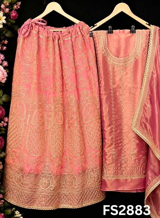 FS2883 | Shimmer Kurti-Lehnga | Party Wear | Wedding | Jaggo | Ring Ceremony | Festival