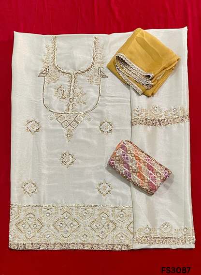 FS3087 | Shimmer  Suit | 3rd  | Party Wear | Wedding | Jaggo | Ring Ceremony | Festival  |