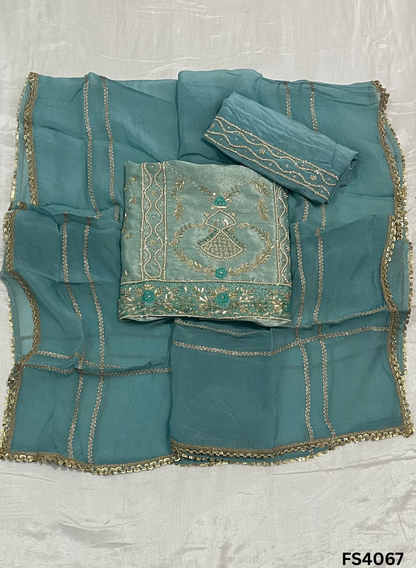 FS4067 | Shimmer Suit | Party Wear | Wedding | Jaggo | Ring Ceremony | Festival Suit |
