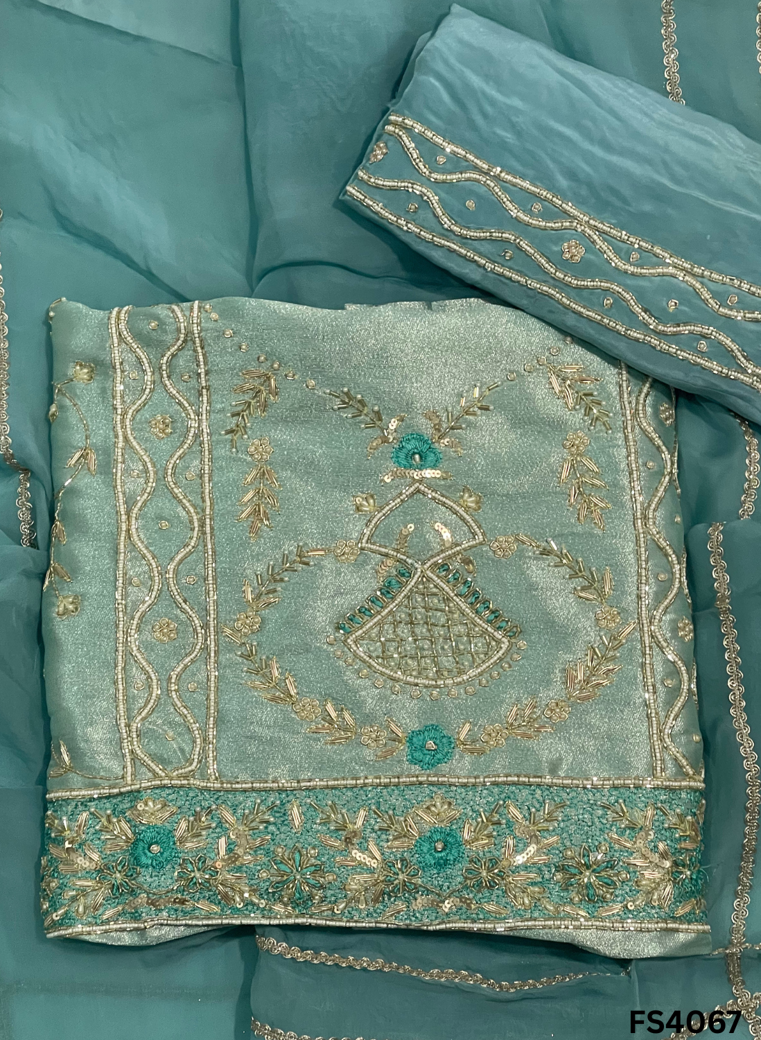 FS4067 | Shimmer Suit | Party Wear | Wedding | Jaggo | Ring Ceremony | Festival Suit |