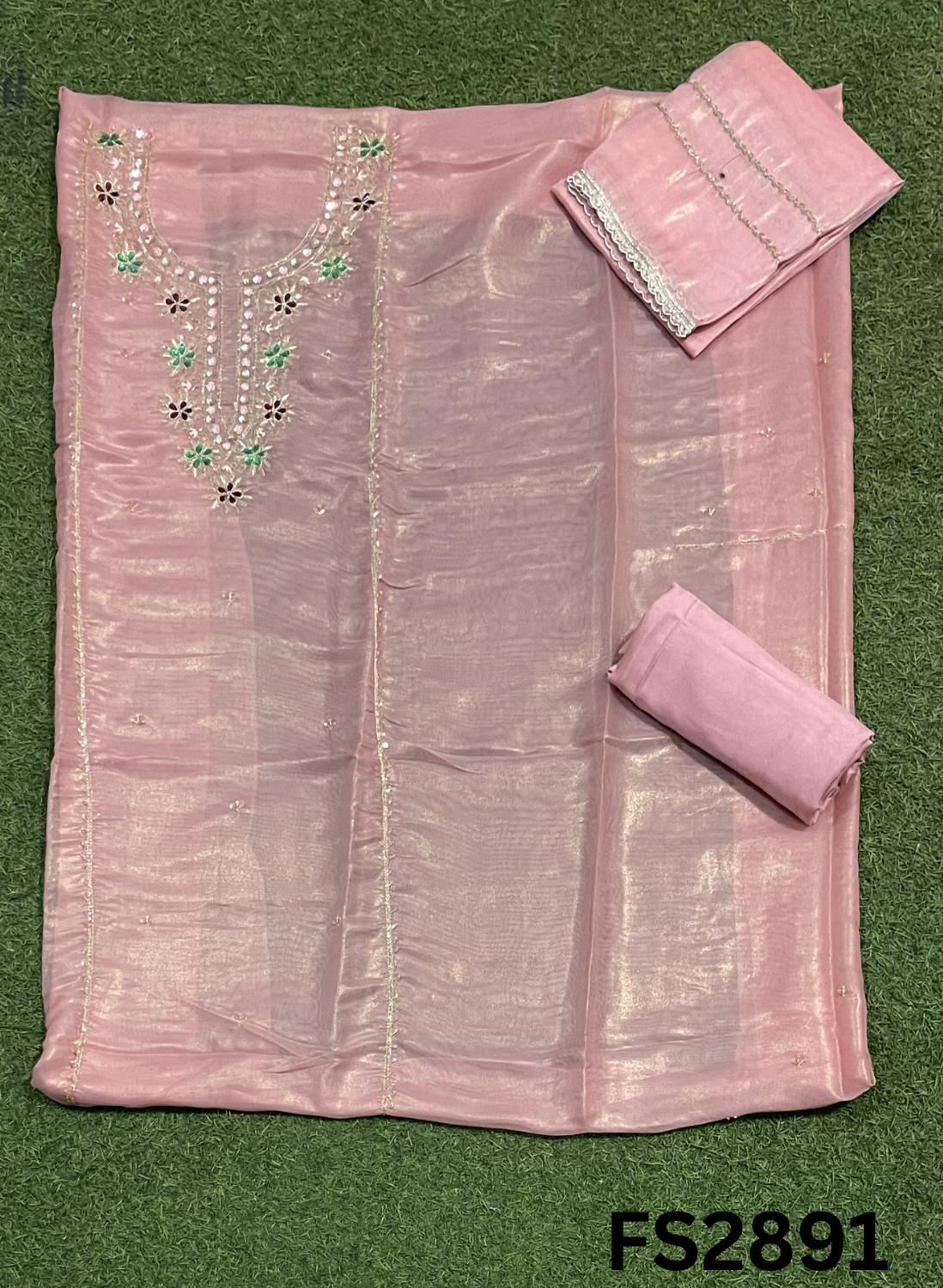 FS2891 | Shimmer Suit | Party Wear | Wedding | Jaggo | Ring Ceremony | Festival