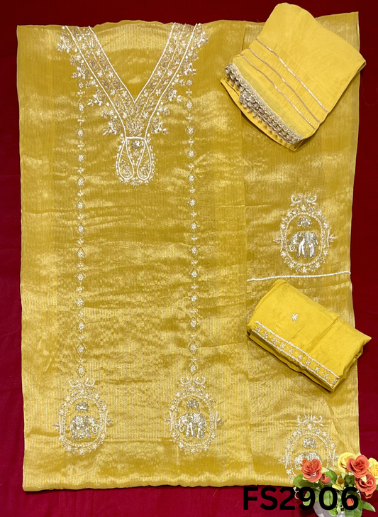 FS2906 | Shimmer Suit | Party Wear | Wedding | Jaggo | Ring Ceremony | Festival