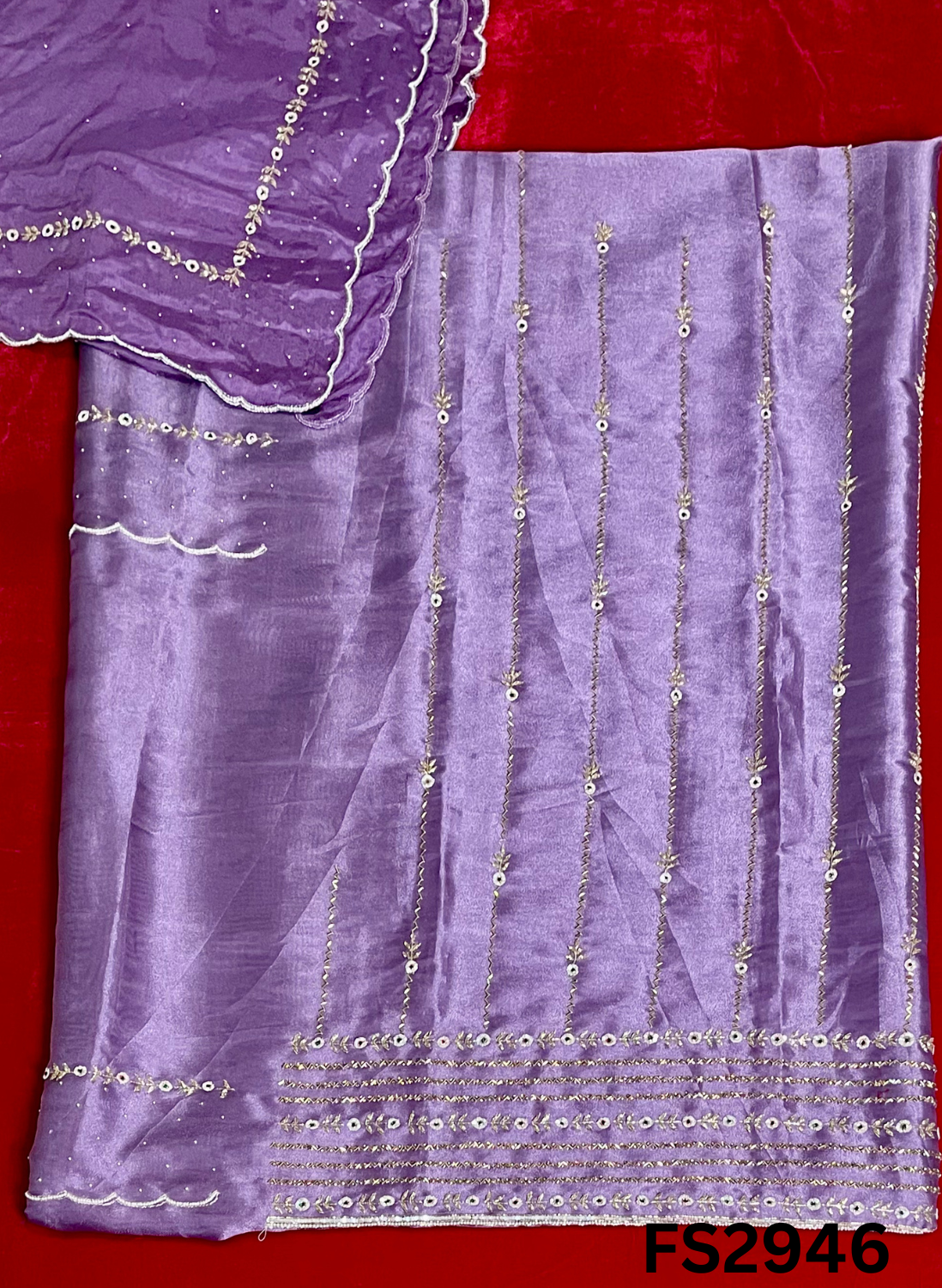 FS2946 | Shimmer Suit | Party Wear | Wedding | Jaggo | Ring Ceremony | Festival