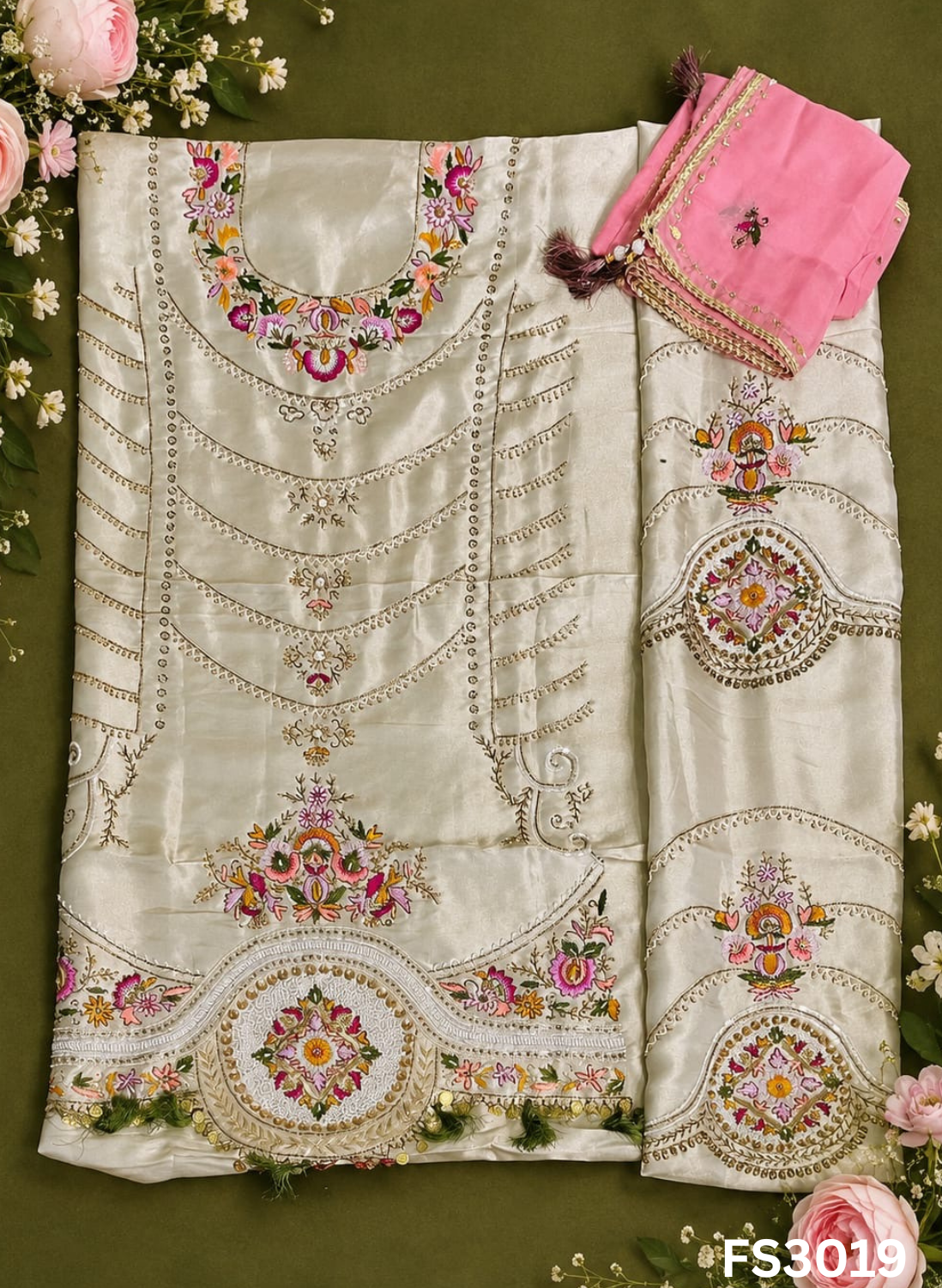FS3019 | Shimmer  Suit | Party Wear | Wedding | Jaggo | Ring Ceremony | Festival