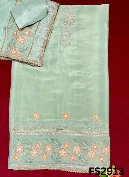 FS2913 | Shimmer Suit | Party Wear | Wedding | Jaggo | Ring Ceremony | Festival