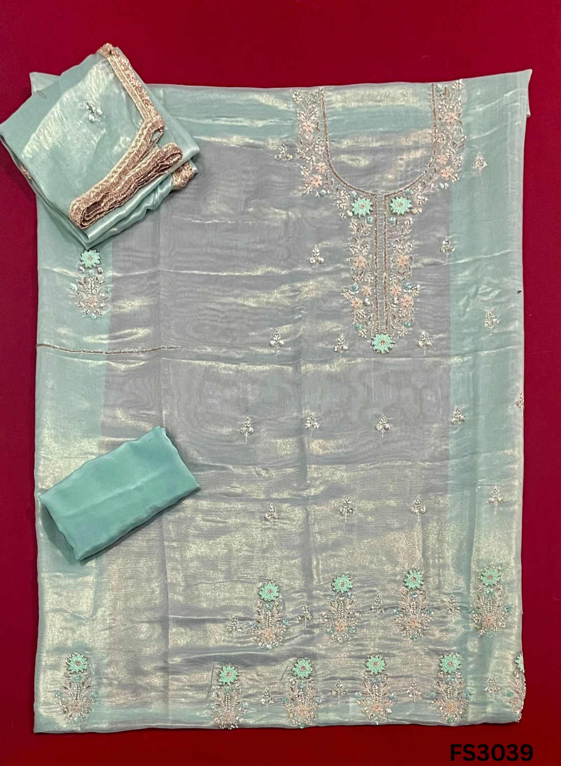 FS3039 |  Shimmer Suit | Party Wear | Wedding | Jaggo | Ring Ceremony | Festival
