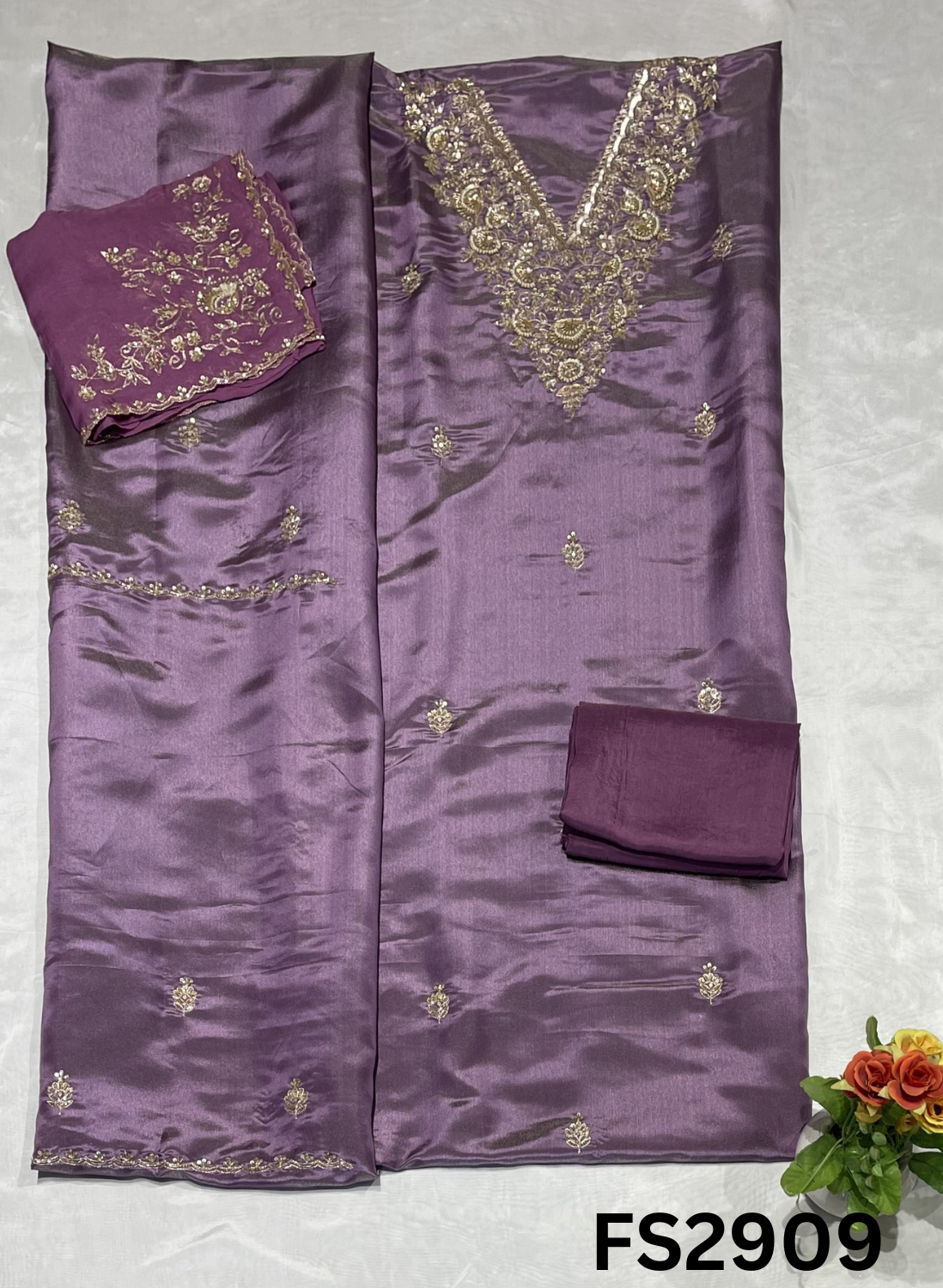 FS2909 | Shimmer Suit | Party Wear | Wedding | Jaggo | Ring Ceremony | Festival
