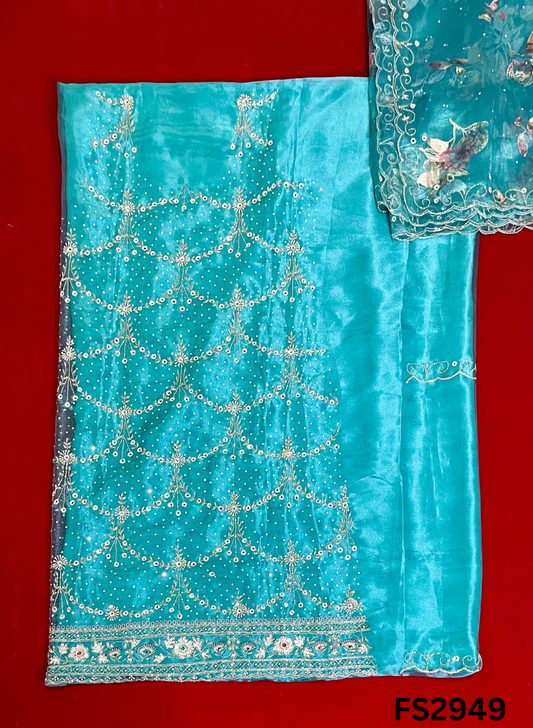 FS2949 | Shimmer Suit | Party Wear | Wedding | Jaggo | Ring Ceremony | Festival