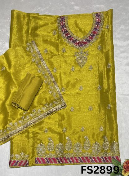 FS2899 | Shimmer Suit | Party Wear | Wedding | Jaggo | Ring Ceremony | Festival