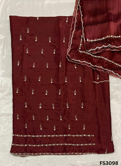 FS3098 | Shimmer  Suit | Party Wear | Wedding | Jaggo | Ring Ceremony | Festival |