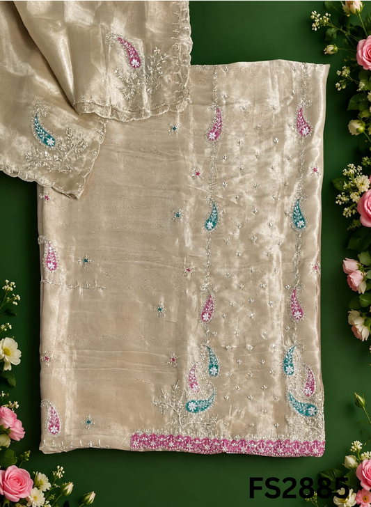 FS2885 | Shimmer Suit | Party Wear | Wedding | Jaggo | Ring Ceremony | Festival