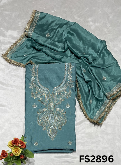 FS2896 | Shimmer Suit | Party Wear | Wedding | Jaggo | Ring Ceremony | Festival