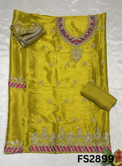 FS2899 | Shimmer Suit | Party Wear | Wedding | Jaggo | Ring Ceremony | Festival