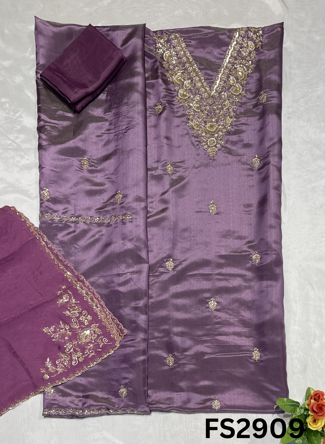 FS2909 | Shimmer Suit | Party Wear | Wedding | Jaggo | Ring Ceremony | Festival