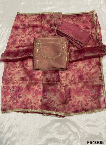 FS4005 | Shimmer  Suit | Party Wear | Wedding | Jaggo | Ring Ceremony | Festival |