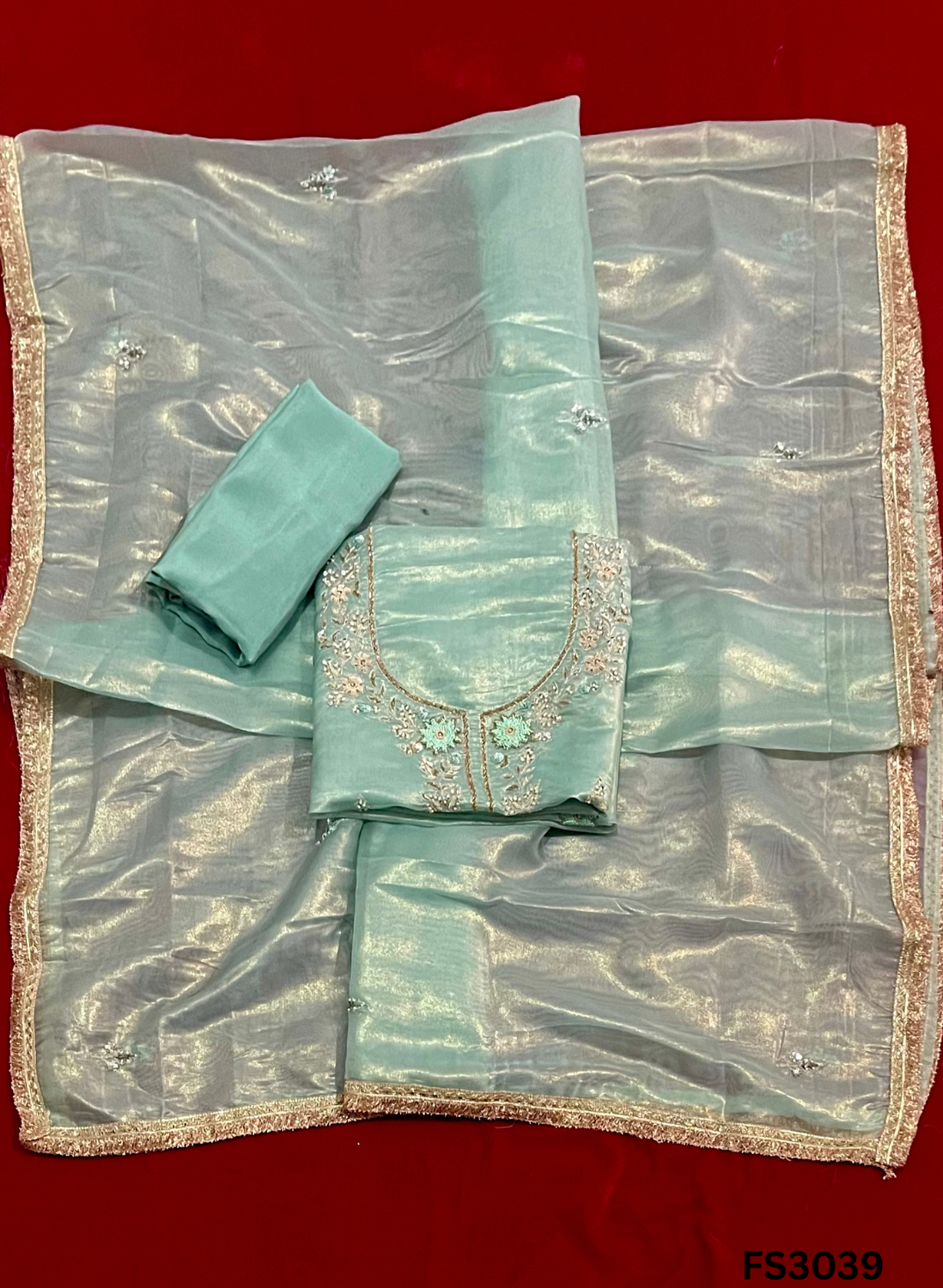 FS3039 |  Shimmer Suit | Party Wear | Wedding | Jaggo | Ring Ceremony | Festival