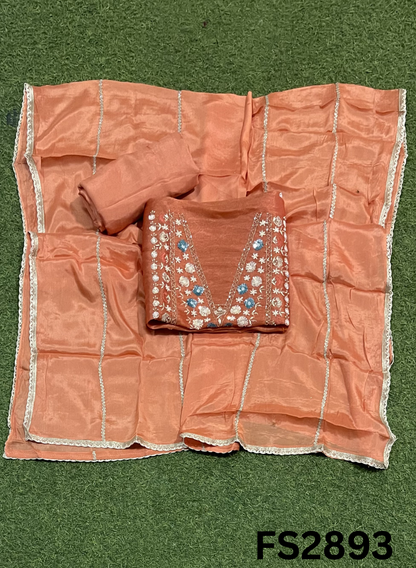 FS2893 | Shimmer Suit | Party Wear | Wedding | Jaggo | Ring Ceremony | Festival