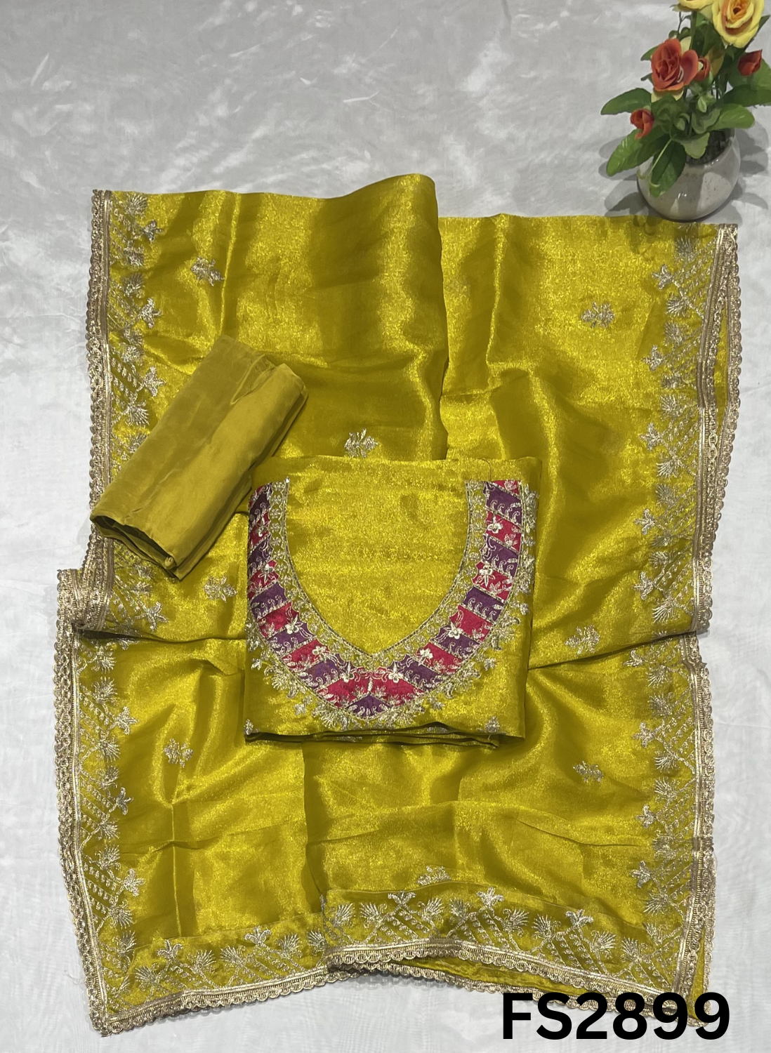 FS2899 | Shimmer Suit | Party Wear | Wedding | Jaggo | Ring Ceremony | Festival